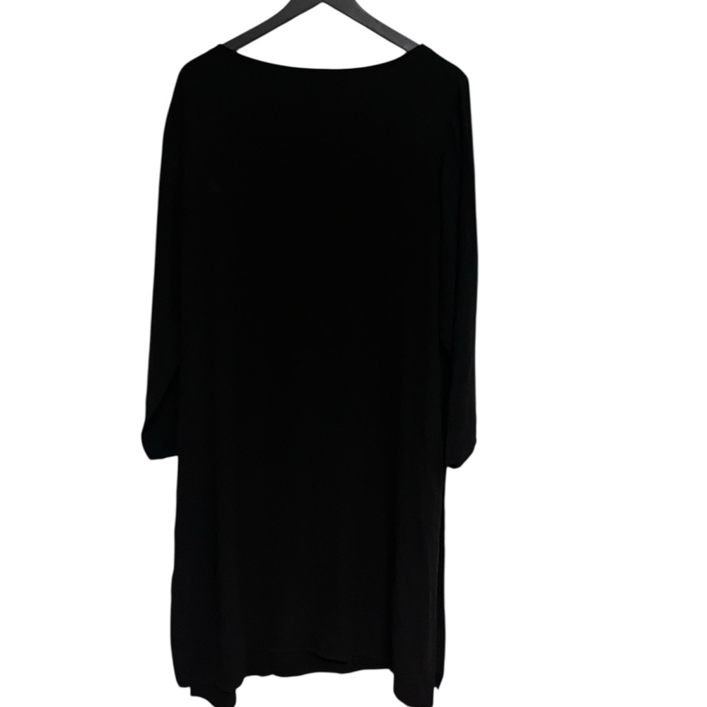 Eileen Fisher Classic Black Silk shift tunic style Dress size XL - Picture 5 of 15